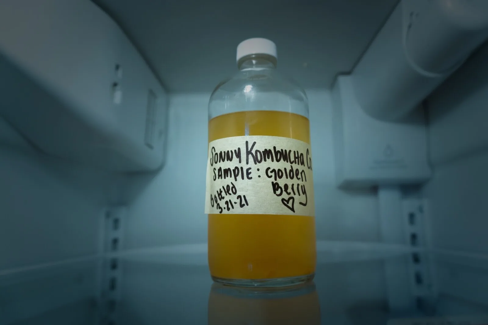 A bottle of home made Konbucha