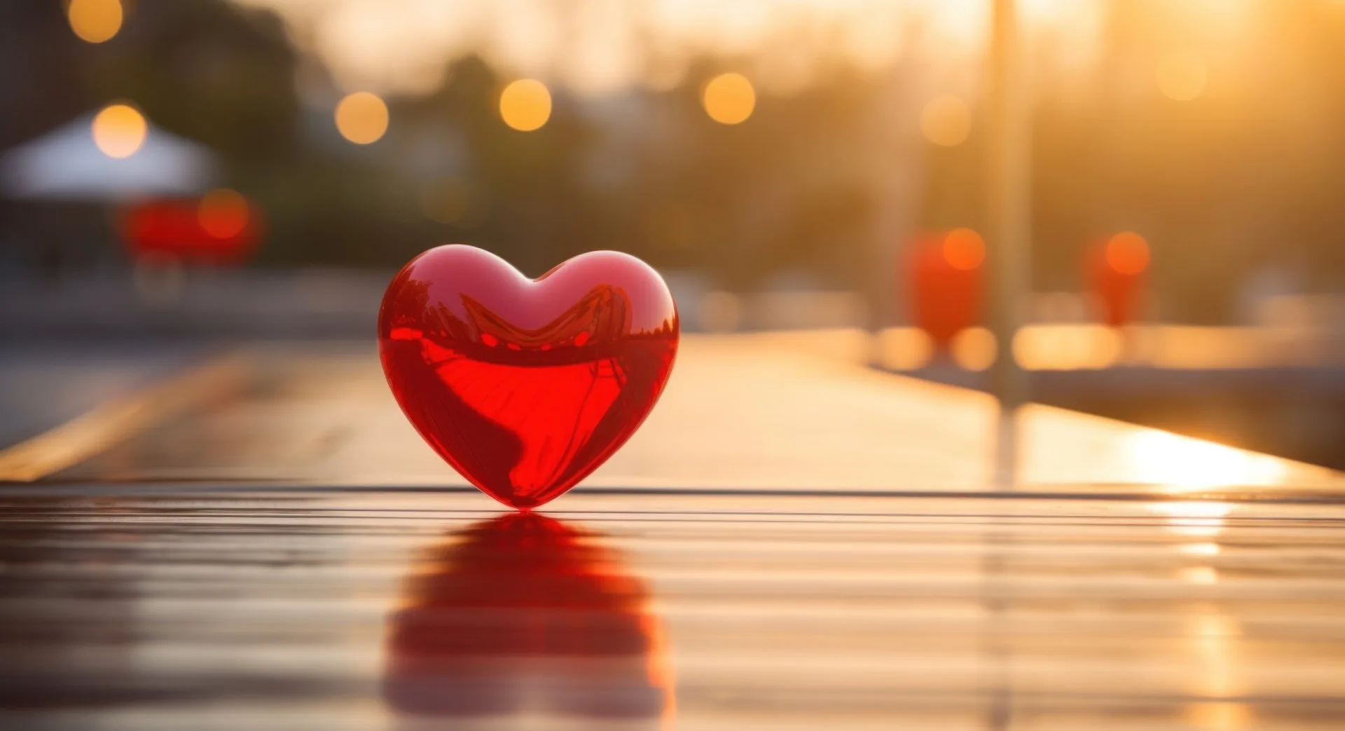 a photo of a red heart in nature