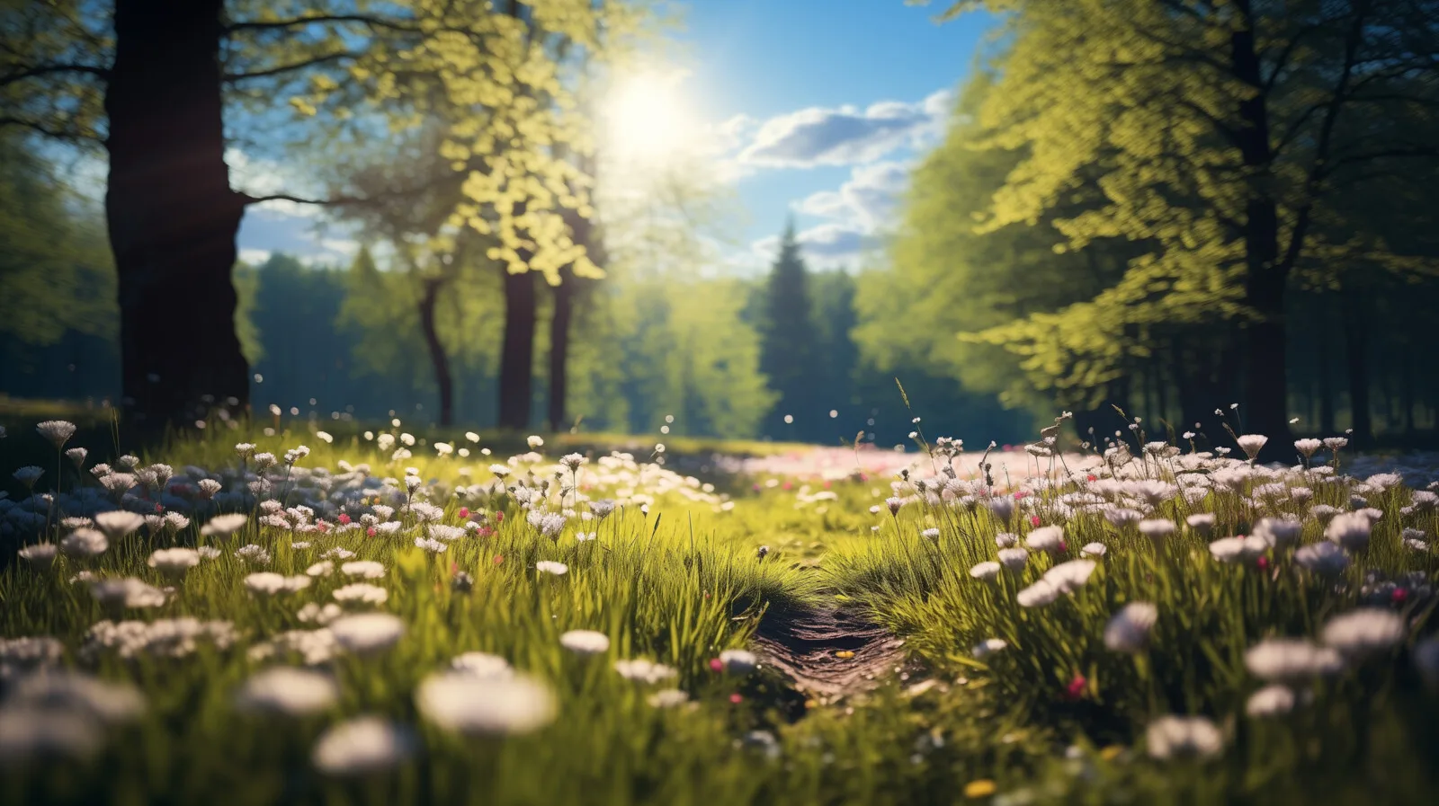sunny_meadow image of harmonious woodlands with flowers